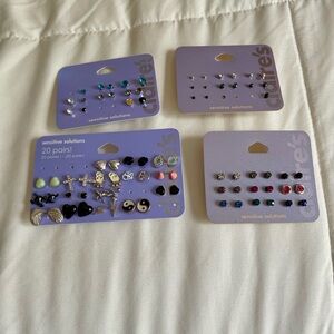 Claire’s bundle of earrings. Over 30 pairs plus singles. For pierced ears.